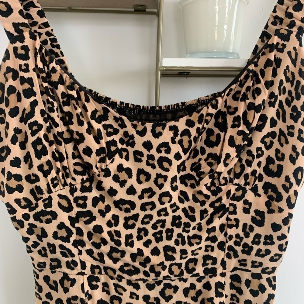 Code X Mode Leopard Print Bustier Midi Dress - image 6
